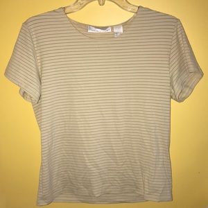Yellow striped short sleeve (M)